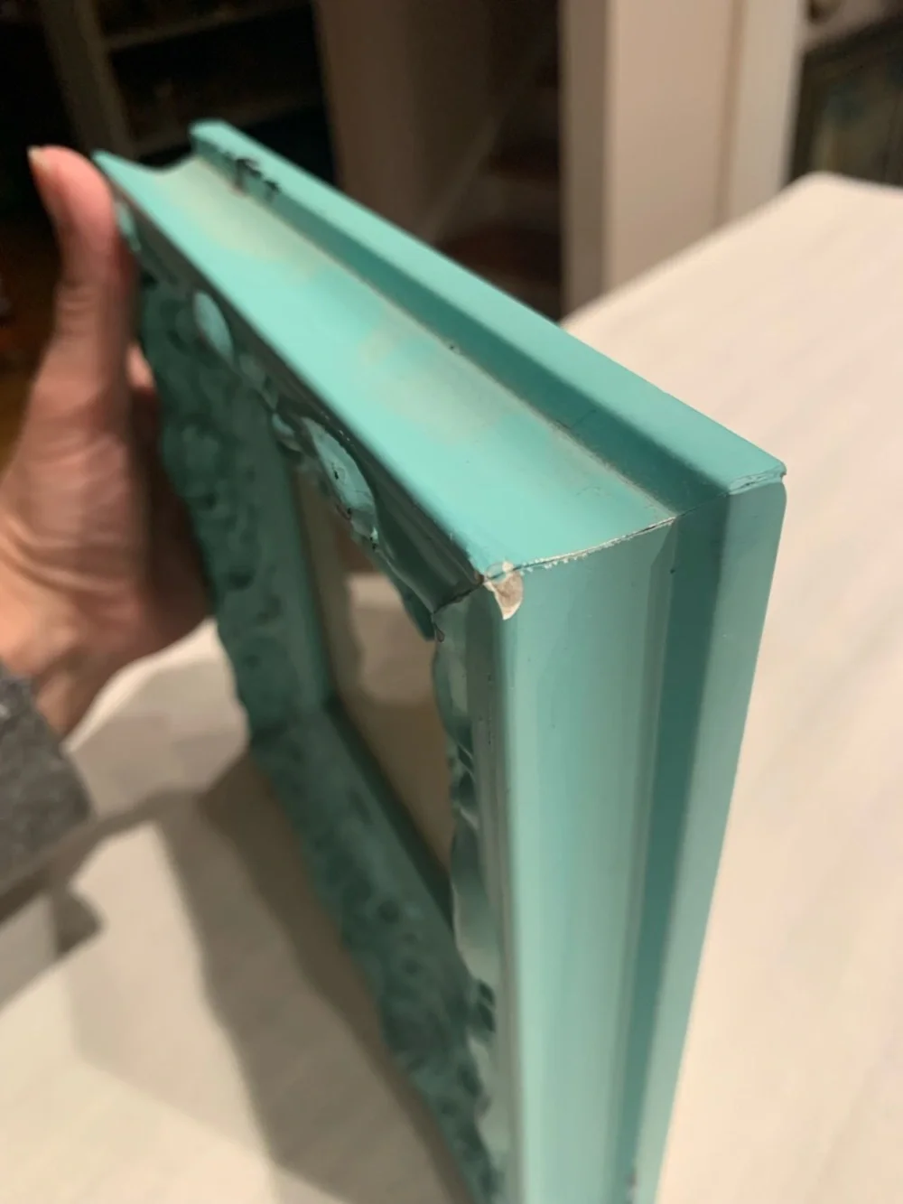 Decorative Turquoise Ornate Photo Frame - Home Accents